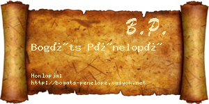 Bogáts Pénelopé névjegykártya